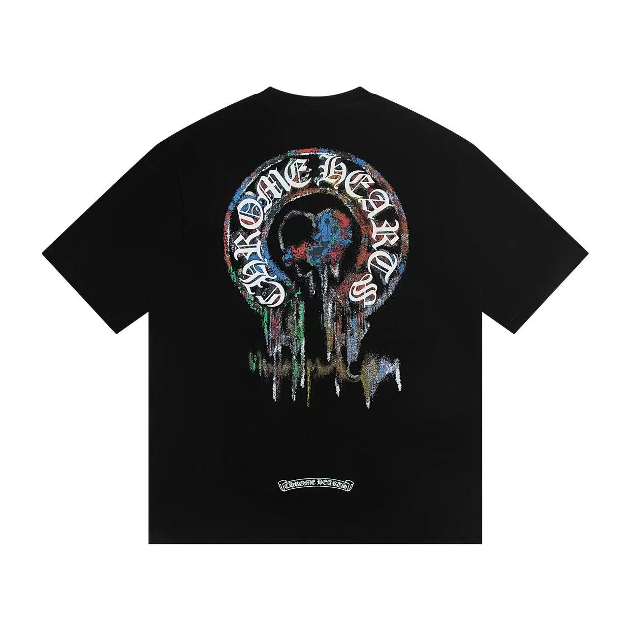 🅿️160 Style: 2025 new Croix Heart short-sleeved T-shirt Material: High version 300g double yarn combed cotton Size: S～XL Color: Black Style number: Z011